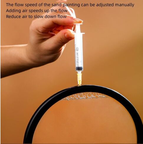 صورة فنية رملية متحركة - منظر رملي للبحر العميق ثلاثي الأبعاد في عرض متحرك إطار رملي متدفق زجاجي دائري، مع إطار رملي متدفق للاسترخاء على سطح المكتب والمنزل والمكتب والعمل للأطفال البالغين (7 بوصة، أصفر) in Kuwait