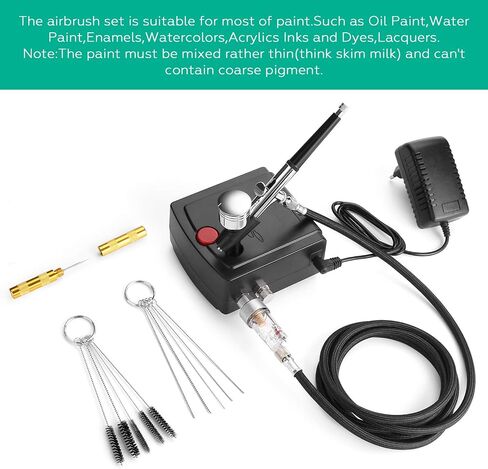 AGPTEK Airbrush, 28PSI Airbrush with Air Compressor, Portable Airbrush Kit for Cake Decorating, Craft Tools, Makeup, Painting and Manicure in Saudi Arabia