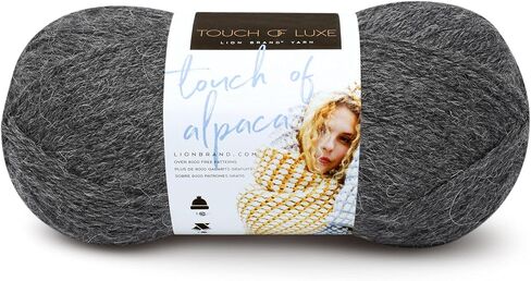 Lion Brand Yarn (1 Skein) Touch of Alpaca Yarn, Oxford Grey in Kuwait