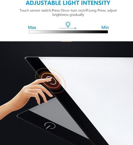 صندوق إضاءة LED محمول رفيع للغاية A4 من Babaobox A4، لوحة إضاءة LED تعمل بتقنية USB لفنانين الرسم والرسم والطلاء الماسي in Kuwait