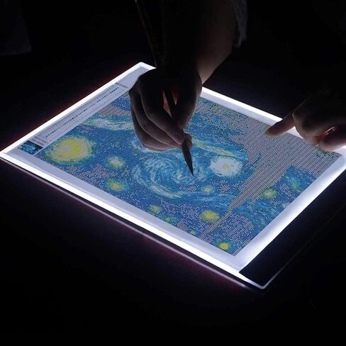 صندوق إضاءة LED محمول رفيع للغاية A4 من Babaobox A4، لوحة إضاءة LED تعمل بتقنية USB لفنانين الرسم والرسم والطلاء الماسي in Kuwait