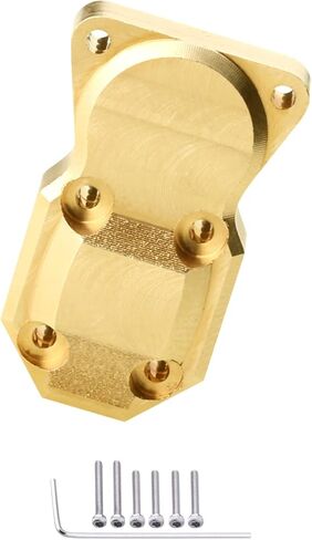 Hobbypark Brass Wheel Weights Hex Adapter Brass Diff Cover Front Rear Heavy Duty for All Axial SCX24 Upgrades 1/24 RC Crawler Car (Black-Gold) in Saudi Arabia