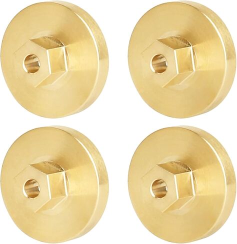 Hobbypark Brass Wheel Weights Hex Adapter Brass Diff Cover Front Rear Heavy Duty for All Axial SCX24 Upgrades 1/24 RC Crawler Car (Black-Gold) in Saudi Arabia