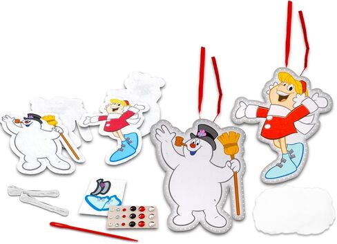 مجموعة الزينة DIY Frosty The Snowman من Screen Legends - حزمة مع مجموعة أدوات الزينة Frosty DIY مع اللباد والخيط والمزيد من الملصقات الإضافية | زينة عيد الميلاد DIY in Kuwait
