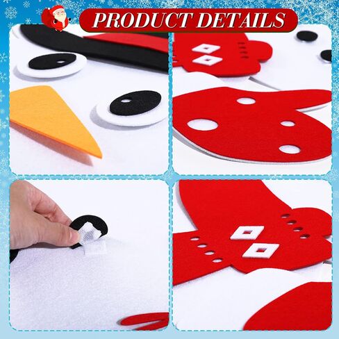 قطعتين عيد الميلاد 39 بوصة DIY لباد عيد الميلاد رجل الثلج ألعاب مجموعة مع 12 لباد ندفات الثلج عيد الميلاد الحلي لباد الثلج الثلج الثلج الحلي لباد الأطفال الباب الجدار الحرف الديكور الشتاء in Saudi Arabia