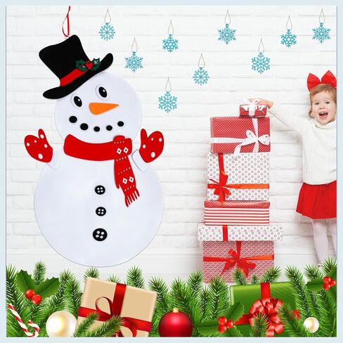 قطعتين عيد الميلاد 39 بوصة DIY لباد عيد الميلاد رجل الثلج ألعاب مجموعة مع 12 لباد ندفات الثلج عيد الميلاد الحلي لباد الثلج الثلج الثلج الحلي لباد الأطفال الباب الجدار الحرف الديكور الشتاء in Saudi Arabia