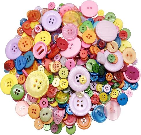 ازرار دائرية بـ 4 فتحات للحرف اليدوية التي تصنعها بنفسك، من 0.2 انش الى 0.6 انش، مقاسات متنوعة 660 قطعة in Kuwait