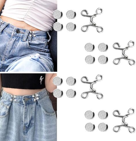 WZT 20 Pieces Adjustable Waist Buckle Extender Set Jeans Extender Waist Extender Button for Pants Adjustable Jean in Kuwait