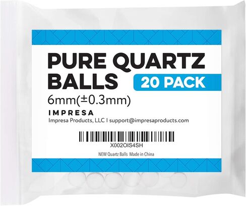 20 Pack - Quartz Pearl Beads Balls, 6mm OD Clear Quartz Pearls in Saudi Arabia