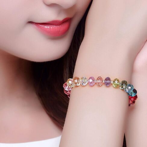 Bingcute بالجملة بريوليت خرز زجاجي كريستالي العثور على خرز فاصل الأوجه #5040 بريوليت رونديل شكل ألوان متنوعة مع صندوق حاوية in Kuwait