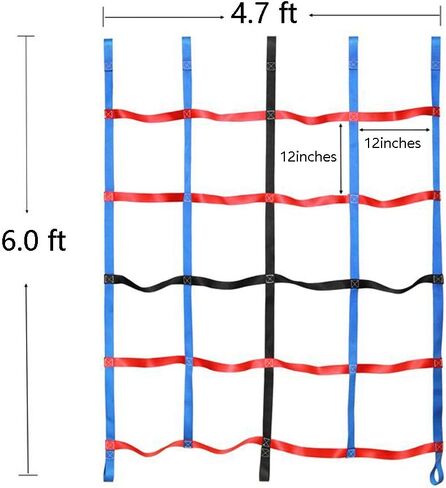 ليتس جود شبكة كارجو تسلق للاطفال في الهواء الطلق - شبكة نينجا من البوليستر للتسلق للملعب ودورات العوائق وبيت الشجرة ومجموعة التأرجح in Kuwait