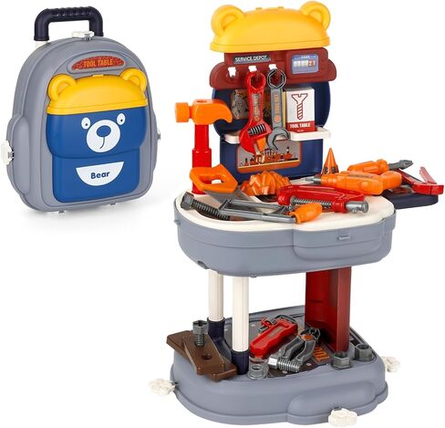 مجموعة أدوات الأطفال 3 في 1، 35 قطعة من أدوات الأطفال الصغار، أدوات اللعب للأطفال التظاهر، ألعاب أدوات البناء للأولاد والبنات من سن 3 4 5 6 7 in Kuwait