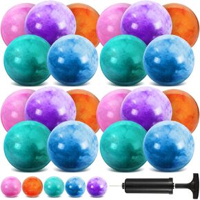 25 Pack Bouncing Balls with Pump for Kids 13 Inch Outdoor Indoor Play Balls Inflatable Sensory Balls for Beach Playground School Marbleized Bouncing Balls for Adults Kids Pets in Saudi Arabia