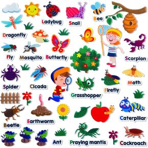 PENGFULL Felt Flannel Board Story Pieces for Toddlers Preschool,Kids Interactive Storytelling Teaching Play Kits for Flannel Board or Felt Board,with Words Felt Pieces(Solar System)