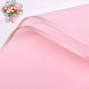 XIYUAN 20 Counts Gold Edge Fresh Flowers Wrapping Paper,DIY Crafts，Gift Packaging or Gift Box Packaging,Waterproof Flower Wrapping paper 22.8X22.8 inches Florist Bouquet Supplies, (Big Red)
