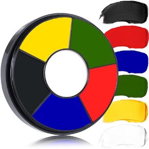 DuoZeng 6 ألوان وجه الجسم طلاء مهرج ماكياج، كريم هالوين أسود أبيض وجه الطلاء المؤثرات الخاصة جوكر زومبي كدمة طقم مكياج، لوحة مكياج احترافية لطلاء الجسم SFX للبالغين in Kuwait