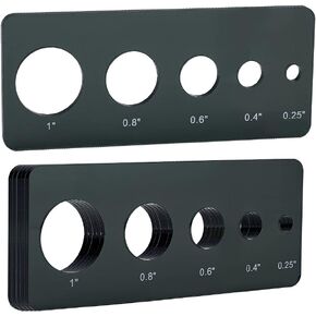 PH PandaHall 6pcs Auxiliary Tool for Attaching Safety Eyes and Washers Black Safety Eyes Insertion Tool Amigurumi Craft Eyes Tool Eyeball Gauge Board for Crochet Stuffed Animal Eyes 6/10/15/20/25mm