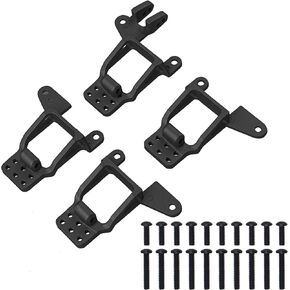 RC Shock Towers Mount Front & Rear Shock Tower Shock Absorbers Mount Bracket Compatible with Traxxas TRX-4 Bronco 1/10 RC Crawler Upgrade Parts (Silver)