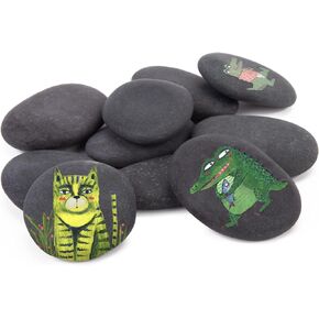 BigOtters 10PCS Painting Rocks, Dark Rocks for Painting Kindness Rocks Hand Picked Painting Stones for Art Crafts Home Decor in Saudi Arabia