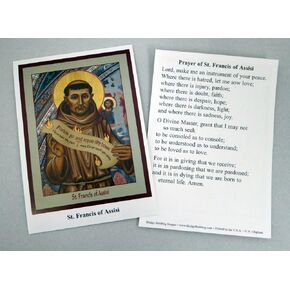 St. Francis of Assisi Peace Prayer Cards - Set of 100 in Saudi Arabia
