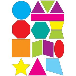 Ashley Productions Shapes Math Die-Cut Magnet, Multi (ASH10065) in Saudi Arabia
