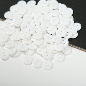BaoQiu 15mm 150 Pcs Black Buttons 5/8 Inch Sewing Flatback Resin Buttons Two Holes DIY Craft Buttons in Kuwait