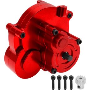 Metal Transmission Gearbox w/Motor Gear Compatible with MN Model MN86 MN86K MN86KS G500 1/12 RC Crawler Car (Silver)