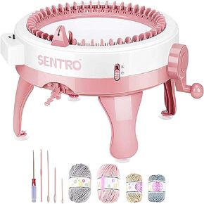 الة حياكة بـ 48 ابرة، لوح حياكة دوار من بلاستيك باياو بتصميم دائري مزدوج للحياكة والوشاح والقبعات والجوارب والقفازات والعاب للبالغين والاطفال in Kuwait