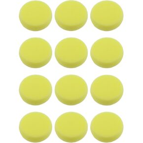 RLECS 12PCS Round Yellow Absorbent Sponge, Spray Paint Sponge, Face Painting Sponges Art Supplies, Diameter 71mm/2.8 inches, for Painting, Crafts, Ceramics in Saudi Arabia