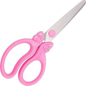 Pink Kids Scissors for Girls - 5.9" Child Safety Scissors for School & Classroom