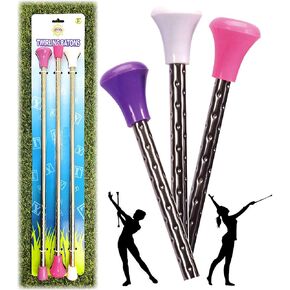 Mɑtty's Toy Stop Deluxe Twirling Baton Pink, White & Purple Team Gift Set Bundle - 3 Pack in Saudi Arabia