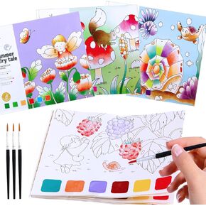3 عبوات من كتب التلوين المائية للأطفال الذين تتراوح أعمارهم بين 4-8 سنوات، كتب رسم بالألوان المائية للجيب، طلاء مع كتب مائية للأطفال الصغار، مجموعة فنية لتلوين المياه للفتيات والأولاد هدايا عيد ميلاد in Kuwait