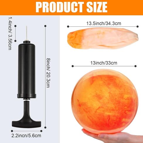 25 Pack Bouncing Balls with Pump for Kids 13 Inch Outdoor Indoor Play Balls Inflatable Sensory Balls for Beach Playground School Marbleized Bouncing Balls for Adults Kids Pets in Saudi Arabia
