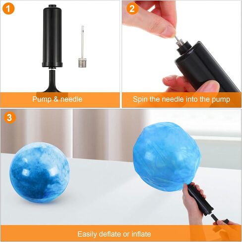 25 Pack Bouncing Balls with Pump for Kids 13 Inch Outdoor Indoor Play Balls Inflatable Sensory Balls for Beach Playground School Marbleized Bouncing Balls for Adults Kids Pets in Saudi Arabia