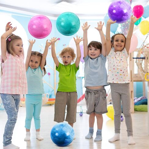 25 Pack Bouncing Balls with Pump for Kids 13 Inch Outdoor Indoor Play Balls Inflatable Sensory Balls for Beach Playground School Marbleized Bouncing Balls for Adults Kids Pets in Saudi Arabia