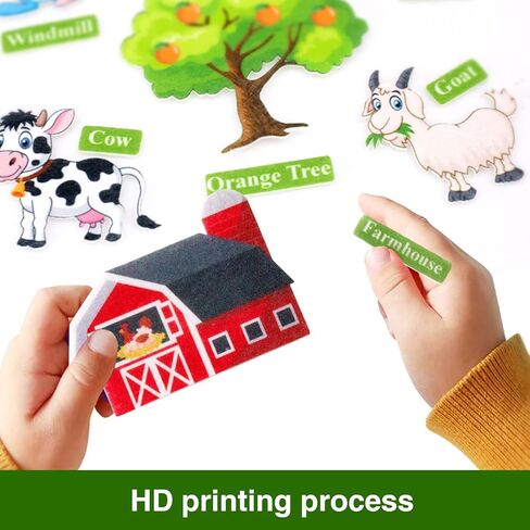 قصص لوحة اللباد للحيوانات من Craftstory للأطفال الصغار، شخصيات حيوانات اللباد ألعاب الفنون والحرف اليدوية هدايا حسية لمستلزمات الرعاية النهارية المدرسية لرواية القصص في الفصل الدراسي (الغابة) in Kuwait