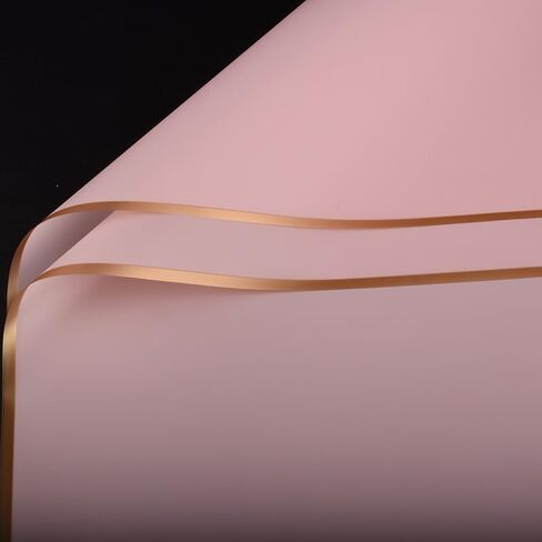 XIYUAN 20 Counts Gold Edge Fresh Flowers Wrapping Paper,DIY Crafts，Gift Packaging or Gift Box Packaging,Waterproof Flower Wrapping paper 22.8X22.8 inches Florist Bouquet Supplies, (Big Red) in Kuwait