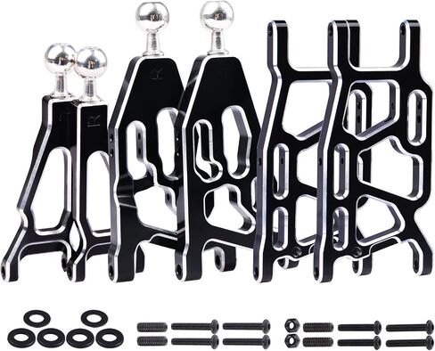 6-Pack Aluminum Front & Rear Suspension Arms w/Pivot Balls Complete Arm Set for ARRMA RC 6S 1/8 Typhon 1/7 Limitless Felony Infraction Car, Upgrade Hop-Up Parts (Navy Blue) in Saudi Arabia