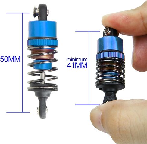 TOOMOD 1/10 50 مم RC مجموعة ممتص الصدمات المملوءة بالزيت لـ Tamiya TT-01 TT-02 M03 M04 M05 M06 TA05 1:10 على الطريق ترقيات السيارات استبدال الأجزاء (أزرق) in Kuwait