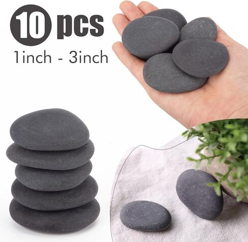 BigOtters 10PCS Painting Rocks, Dark Rocks for Painting Kindness Rocks Hand Picked Painting Stones for Art Crafts Home Decor in Saudi Arabia