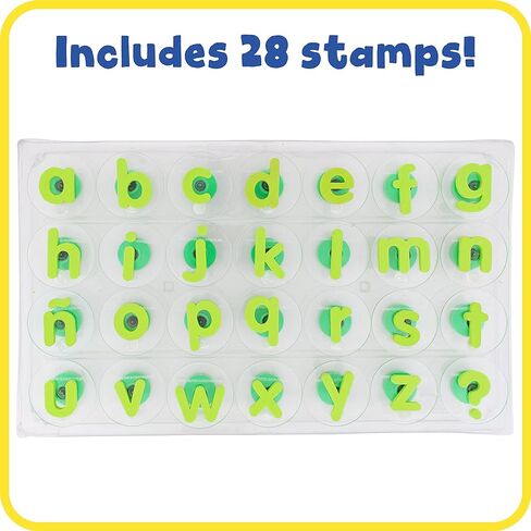 READY 2 LEARN Giant Stampers - Alphabet - Lowercase - Easy to Hold Foam Stamps for Kids - Arts and Crafts Stamps for Displays, Posters, Signs and DIY Projects, 4 in Dia, Multi, Set of 28 in Saudi Arabia