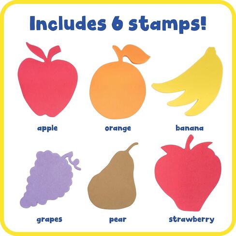 READY 2 LEARN Giant Stampers - Fruit - Set of 6 - Easy to Hold Foam Stamps for Kids - Arts and Crafts Stamps for Displays, Posters, Signs and DIY Projects in Saudi Arabia