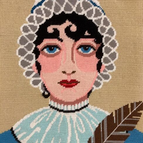 HM NABAVIAN Appletons Wool Needlepoint Kit – Portraits Range - Jane Austen Designed by Emily Peacock in Saudi Arabia