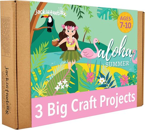 مجموعة الحرف اليدوية في هاواي الاستوائية الجديدة من جاكينثبوكس | 3 مشاريع حرفية في 1 | تتضمن مجموعة خياطة الأناناس الجميلة | | أفضل هدية للبنات والأولاد من سن 5 و6 و7 و8 و9 و10 سنوات... in Kuwait