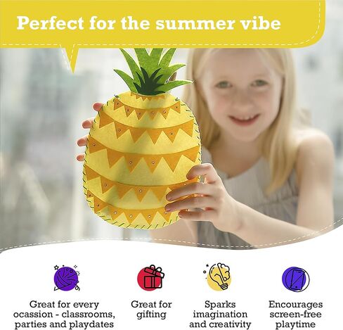 مجموعة الحرف اليدوية في هاواي الاستوائية الجديدة من جاكينثبوكس | 3 مشاريع حرفية في 1 | تتضمن مجموعة خياطة الأناناس الجميلة | | أفضل هدية للبنات والأولاد من سن 5 و6 و7 و8 و9 و10 سنوات... in Kuwait