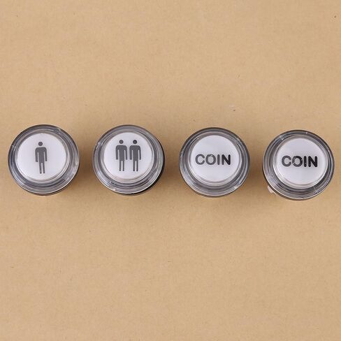 Arcade Game Buttons -- 4 x LED Start Push Button Kit Part 1 Player + 2 Player + LED Coin Buttons for Arcade in Saudi Arabia