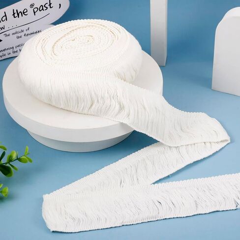 10Yards/9.14m Cotton Fringe Tassel Lace Trim 2-3/8 Inch Black Cotton Sewing Fringe Trim for DIY Clothes Sewing Curtain Lampshade Decoration Crafts in Kuwait