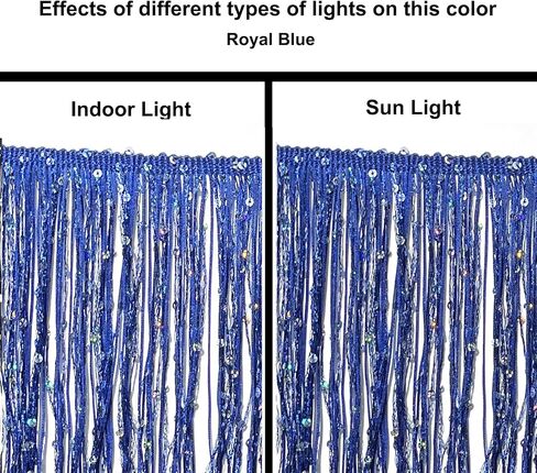 اتجاهات الخياطة 2 ياردة من 8 "طويل ضوء النجوم الفضة قوس قزح الترتر سلسلة هامش الغزل الموضوع شرابة تقليم-الوردي الفاتح in Kuwait