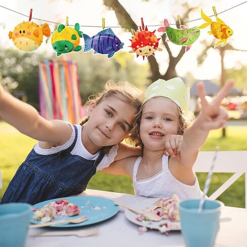 54Pcs Fish Cutouts Summer Tropical Fish Sea Animal Cut-Outs for Ocean Theme Party Supplies Home Classroom Bulletin Board Decoration in Saudi Arabia