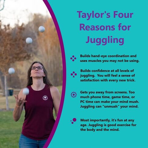 كرات اللعب من سلسلة Zeekio Taylor Tries Signature Pro - كرة احترافية مكونة من 8 ألواح مع حقيبة حمل برباط - 110 جرام، 67 ملم - مجموعة من 3 قطع (أزرق/أخضر/وردي) in Kuwait